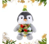 Edencomer Christmas Penguin Plush Toy, Singing Dancing Swaying Glowing, Musical Interactive Christmas Plush Toy Repeating What You Say Function, Cute for Kids Girls Boys