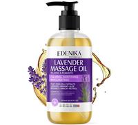 Edenika Botanicals Lavender Massage Oil for Skin, Luxury Aromatherapy & Romantic Massage Oil for Date Night, Relaxing & Hydrating Skin, 8 fl oz