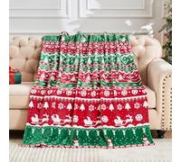 Edenleaf Christmas Blanket Soft Cozy Snowflake Reindeer Blanket, Christmas Throw Blankets for Couch Bed Home Decor Gifts, Fuzzy Warm Winter Holiday Throw Blanket 60"x80"