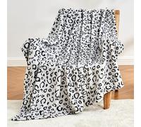 Edenleaf Leopard Print Blanket Fleece Throw for Bed Sofa Travel and Camping, Super Soft Cozy Fluffy Plush Cheetah Print Blanket for All Seasons 60"x80" (Grey)