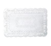 Edenpack White Rectangular Paper Lace Doyleys Tray Papers Wedding Party Tableware Decoration Doilies Disposable Placemats (750, 12''x16'' White rectangular tray paper)
