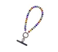 EDEN'S CALL 7 Chakra Crystal Stone Beads Phone Wrist Strap Hanging Charm Beaded Keychain Hands-Free Cellphone Lanyard with Tether Tab Chain Quartz Bracelet Wrist Grip Strap for Women