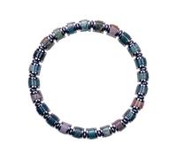 EDEN'S CALL Crystal Stone Bucket Bead Bracelet, 7.68in, Indian Agate Stone