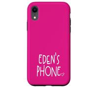 Eden's Phone Eden Personalized Name White Pink Case for iPhone XR