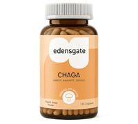 Edensgate Chaga Mushroom Capsules - Chaga Extract Supplement | Wild Harvested Mushroom Complex | Vegan Friendly | Natural Daily Wellness Support | 120 Capsules