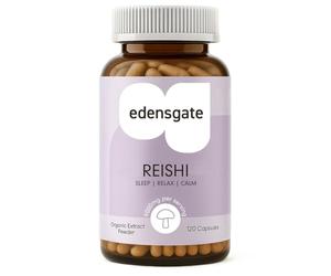 Edensgate Reishi Extract Capsules - Reishi Mushroom Supplement | Concentrated Extract Formula | Vegan Friendly | Daily Balance & Wellness Support | 120 Capsules