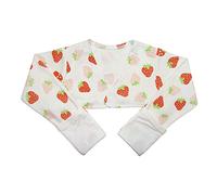 EDENSWEAR Zinc-Infused Flip Mitten Sleeves for Kids with Eczema (Strawberry, 9 Month)