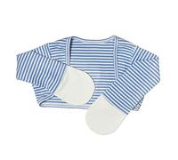 EDENSWEAR Zinc-Infused Mitten Sleeves for Kids with Eczema (Blue, 12 Month)