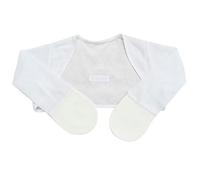 EDENSWEAR Zinc-Infused Summer Mesh Mitten Sleeves for Kids with Eczema (White, 36 Months)