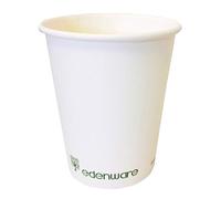 Single Wall Coffee Cup PLA Lined 8oz White (Pack of 1000) B01022