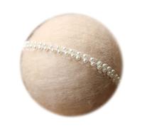 EDERA Newborn Photography Props Baby Photoshoots Pearl Headbands Girl Photo Posing Tieback (E Ivory)