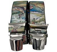 EDERER Men's Braces - Fisherman Fisherman - 3.5cm Wide Adjustable 65-125cm - X Shape - Heavy Duty Clips & High Comfort - Ideal for Hunting, Outdoor, Work & Stylish Gift ST-039