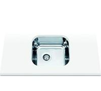 Edesa 950270019 Under Top | Model Fuji BE 34 x 40 1C | 1 Square Bucket | Kitchen Sink 18 cm | Width 45 cm | Stainless Steel Finish