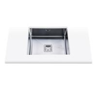 Edesa 950270029 Undertop | Makalu BE Model 50 x 40 1C R-10 | 1 Square Bucket | Kitchen Sink 20 cm Depth | Width 60 cm | Stainless Steel Finish