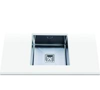 EDESA 950270033 Countertop | Model Makalu BE 40x40 1C Plus R-10 | 1 Square Bucket | Kitchen Sink 25 cm deep | Width 50 cm | Stainless Steel Finish