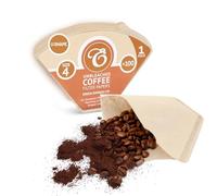 EDESIA ESPRESS - 100 Cone Coffee Filters in Paper - Coffee Filter No.4 for Manual Coffee Maker, Pour-Over and Gentle Brewing - Size 4 Brown