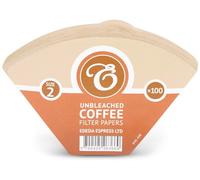 Edesia Espress 100 Size 2 Brown Unbleached Coffee Filter Paper Cones