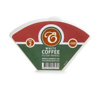 Edesia Espress 100 Size 2 White Unbleached Coffee Filter Paper Cones