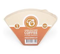 Edesia Espress 100 Size 3 Brown Coffee Filter Paper Cones, Commercial Use