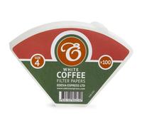 Edesia Espress 100 Size 4 White Unbleached Coffee Filter Paper Cones