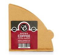 Edesia Espress 100 Size V01 Brown Coffee Filter Paper Cones, V Shaped, Compatible With Hario Size 01