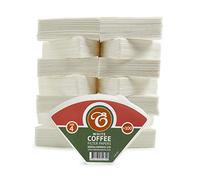 EDESIA ESPRESS - 1500 Cone Coffee Filters in Paper - Coffee Filter No.4 for Manual Coffee Maker, Pour-Over and Gentle Brewing - Size 4 White