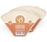 Edesia Espress 200 Size 3 Brown Coffee Filter Paper Cones, Commercial Use