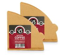 Edesia Espress 200 Size V01 Brown Coffee Filter Paper Cones, V Shaped, Compatible With Hario Size 01