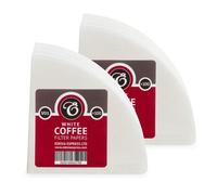 Edesia Espress 200 Size V01 White Coffee Filter Paper Cones, V Shaped, Compatible With Hario Size 01