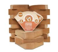 EDESIA ESPRESS - 2000 Cone Coffee Filters in Paper - Coffee Filter No.4 for Manual Coffee Maker, Pour-Over and Gentle Brewing - Size 4 Brown