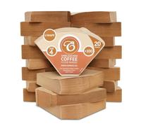 Edesia Espress 2000 Size 4 Brown Unbleached Coffee Filter Paper Cones