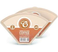 EDESIA ESPRESS - 2x80 Cone Coffee Filters in Paper - Coffee Filter No.6 for Manual Coffee Maker, Pour-Over and Gentle Brewing - Size 6 Brown