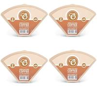 EDESIA ESPRESS - 4x80 Cone Coffee Filters in Paper - Coffee Filter No.6 for Manual Coffee Maker, Pour-Over and Gentle Brewing - Size 6 Brown