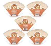 EDESIA ESPRESS - 500 Cone Coffee Filters in Paper - Coffee Filter No.4 for Manual Coffee Maker, Pour-Over and Gentle Brewing - Size 4 Brown