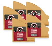 Edesia Espress 500 Size V01 Brown Coffee Filter Paper Cones, V Shaped, Compatible With Hario Size 01