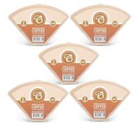 EDESIA ESPRESS - 5x80 Cone Coffee Filters in Paper - Coffee Filter No.6 for Manual Coffee Maker, Pour-Over and Gentle Brewing - Size 6 Brown