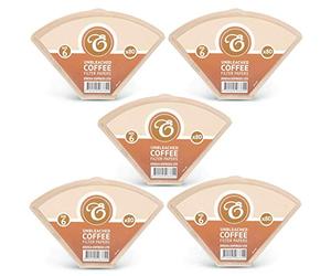 EDESIA ESPRESS - 5x80 Cone Coffee Filters in Paper - Coffee Filter No.6 for Manual Coffee Maker, Pour-Over and Gentle Brewing - Size 6 Brown
