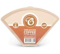 Edesia Espress 80 Size 6 Brown Coffee Filter Paper Cones, Commercial Use