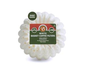 EDESISA ESPRESS - 100 Size 45/155mm Basket Coffee Filter Papers White - Compatible with Kalita Wave KWF-155