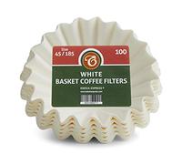 EDESISA ESPRESS - 100 Size 45/185mm Basket Coffee Filter Papers White - Compatible with Kalita Wave KWF-185