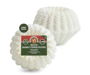 EDESISA ESPRESS - 200 Size 45/155mm Basket Coffee Filter Papers White - Compatible with Kalita Wave KWF-155