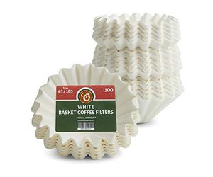 EDESISA ESPRESS - 400 Size 45/185mm Basket Coffee Filter Papers White - Compatible with Kalita Wave KWF-185
