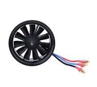 EDF 50mm 11 Blades Fan Propeller with Motor, RC Airplane Propeller for Plane Model Accessories, High Performance Brushless Motor D2627 4900KV/4300KV, Lightweight Composite (KV4900 3S EDF 50 duct)