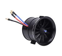EDF 70mm 12 - Blade Fan Propeller with Integrated Starting Motor, Lightweight Composite RC Aircraft Ducted Fan System for 4S 3400KV & 6S 2300KV Models (KV3400 4S EDF 70 Ducted)