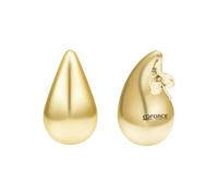 Edforce Stainless Steel Chunky 14K Gold Hoop Teardrop Lightweight Drop Dupe Earrings for Women, 27 mm, Metal, No Gemstone