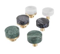 EDFPRBVD Brass Pull Handle Kitchen Cabinet Drawer Single Hole Green 1Pcs(1-Marble Black)
