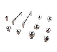 EDFPRBVD Solid Brass Cabinet Bright Chrome Pull Handle Round Ball Water Droplet Drawer 1Pcs(16-46mm)