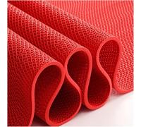 EdfYHSL Non Slip Drainage Mat Bathroom Drainage Anti-Slip Mat, PVC Hollowed Out Drainage Foot Mat Rubber Floor Mat Wet Area Carpet Drainage mats(Red,1.2x15m)