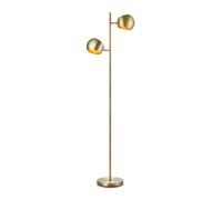 Edgar 2 Light Floor Lamp - Antique Brass