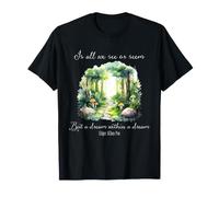 Edgar Allan Poe Dream Within A Dream Forest Quote Art T-Shirt